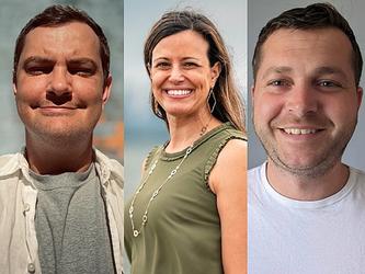 James Hodder, Lauren Hawes and Matt Catchpole